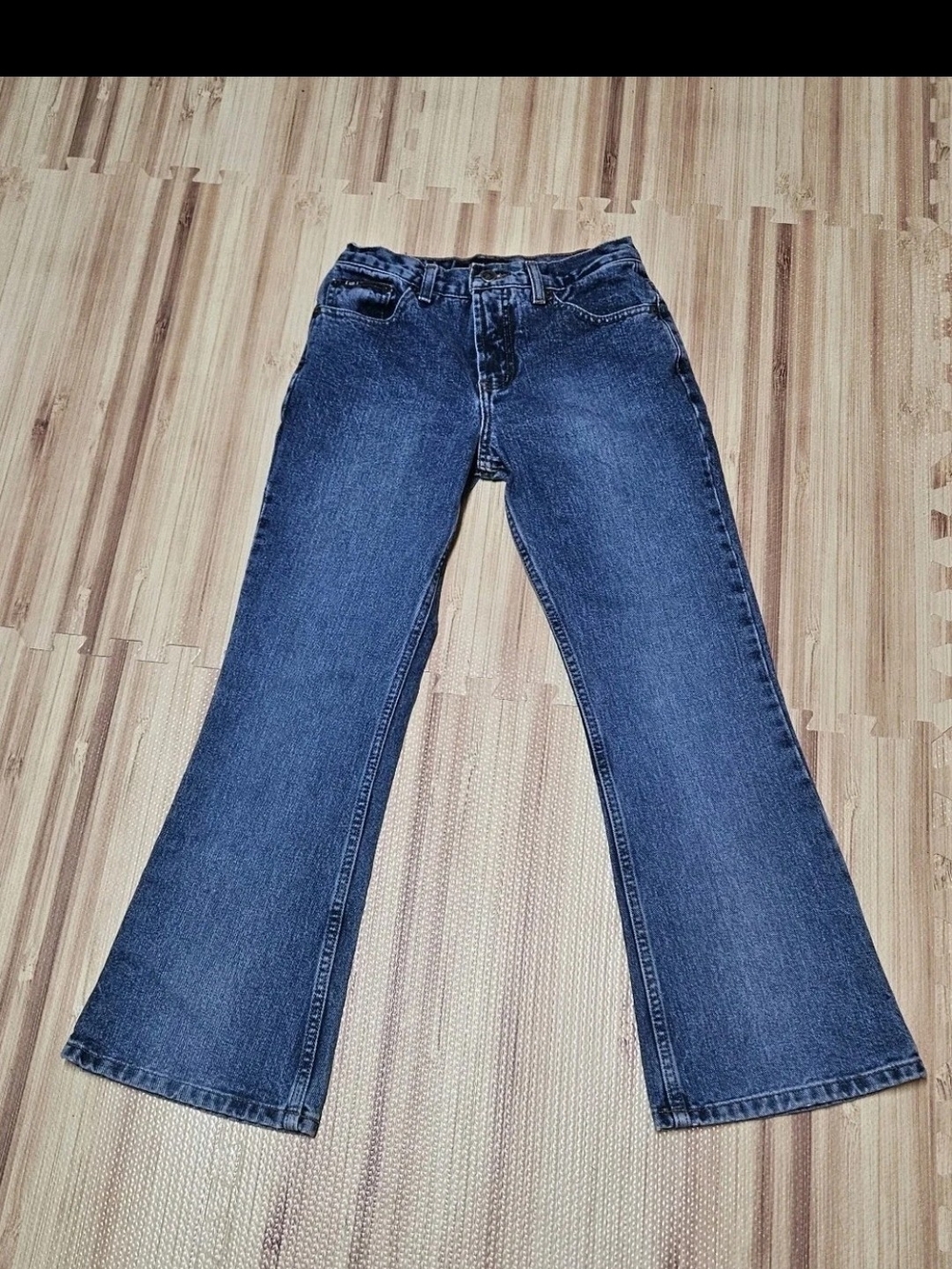 Vintage l.e.i. Flare Jeans Size 3 Medium Wash 100% Cotton 90s Y2K Denim 225904